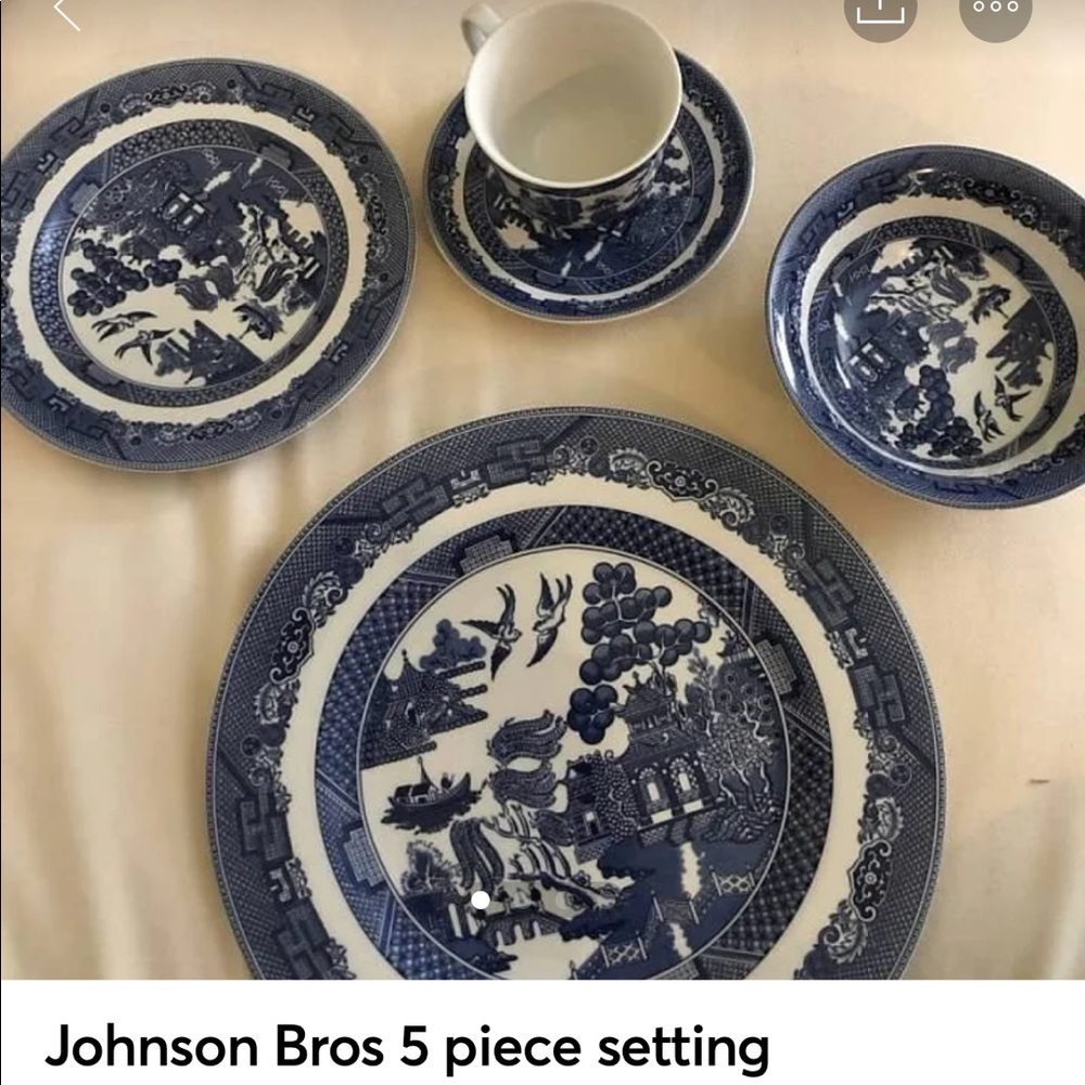 Johnson Brothers Willow Blue 5 piece set